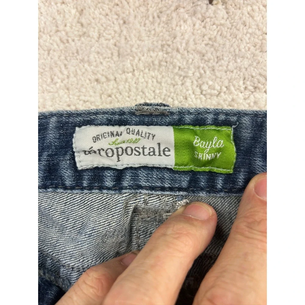 Aeropostale Jeans Womens 5/6 Bayla Skinny Studded Pocket Stretch Denim Pants‎